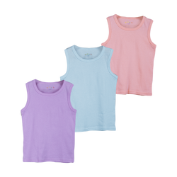 THREE-PACK TANK TOP MINT/PURPLE/PINK