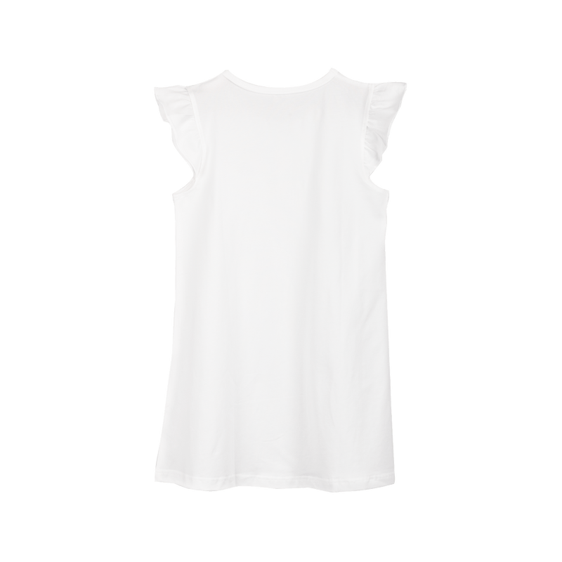 THREE-PACK DRESS WITH RUFFLE SLEEVES WHITE/BEIGE/GRAY