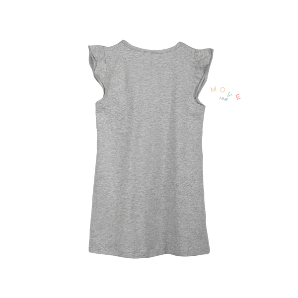 THREE-PACK DRESS WITH RUFFLE SLEEVES WHITE/BEIGE/GRAY