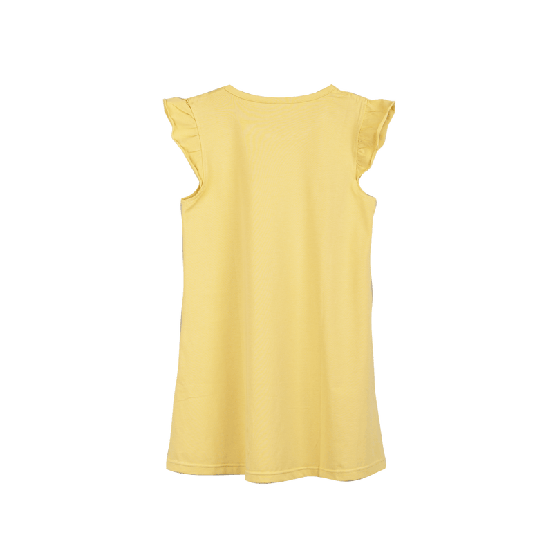 THREE-PACK DRESS WITH RUFFLE SLEEVES YELLOW/MAUVE/LILAC