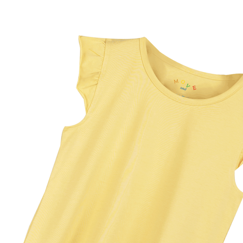 THREE-PACK DRESS WITH RUFFLE SLEEVES YELLOW/MAUVE/LILAC