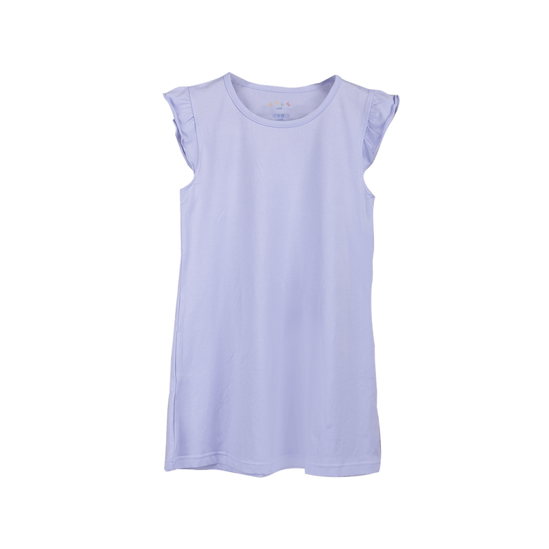 THREE-PACK DRESS WITH RUFFLE SLEEVES YELLOW/MAUVE/LILAC