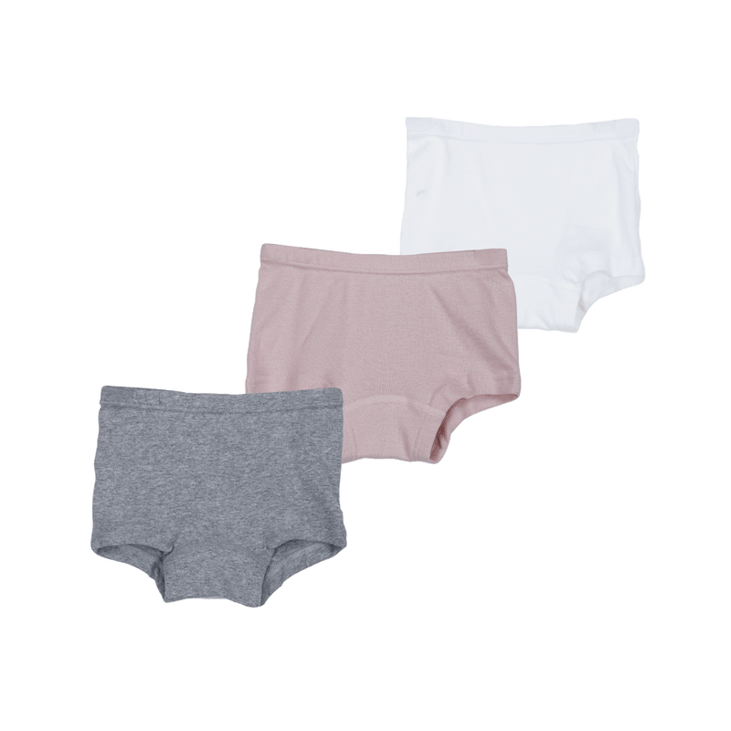THREE-PACK BOYSHORTS WHITE/GRAY/PINK