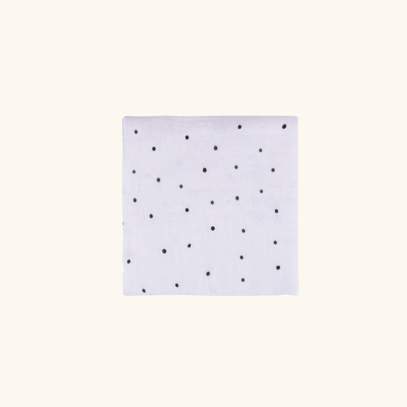 M07 BW Polka Dots Muslin Wrap/Swaddle