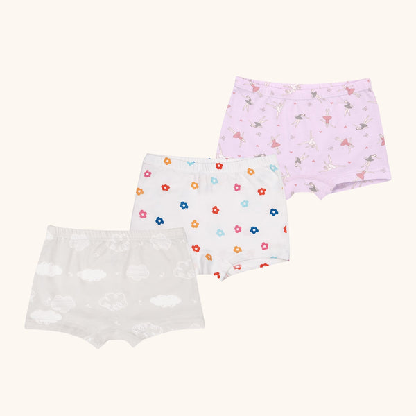 BALLERINA THREE-PACK BOYSHORTS