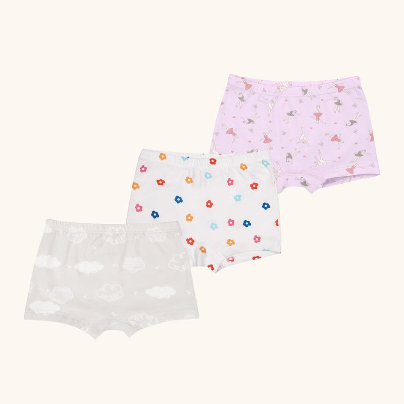 BALLERINA THREE-PACK BOYSHORTS