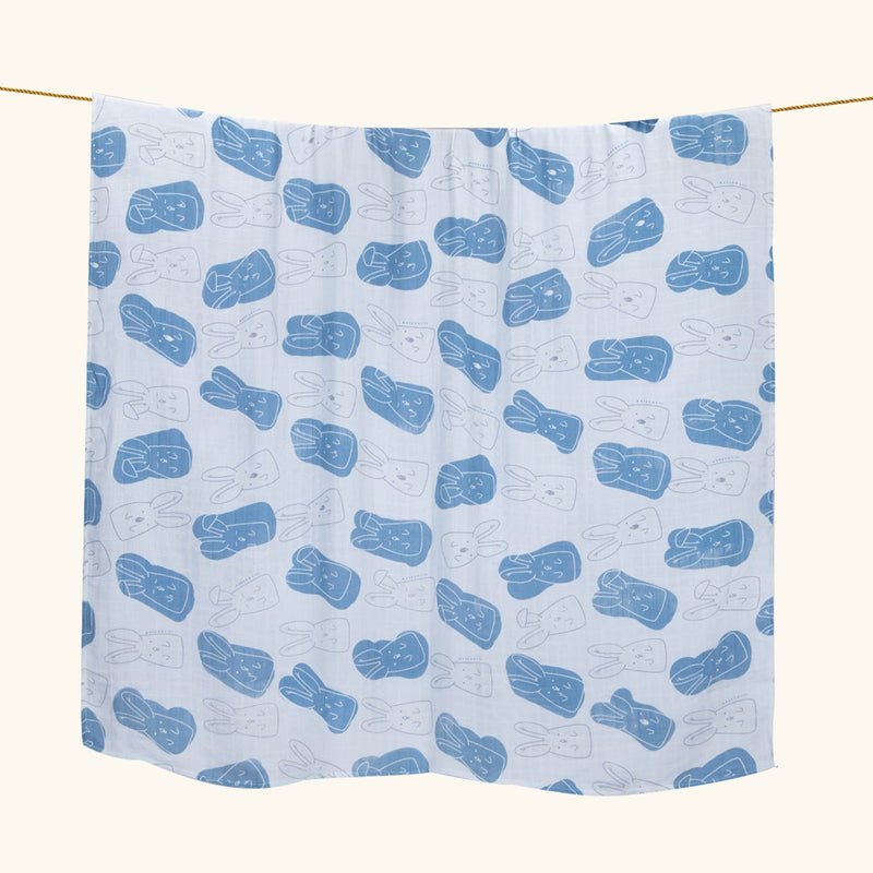 MALLOWS BUNNY SWADDLE/MUSLIN WRAP