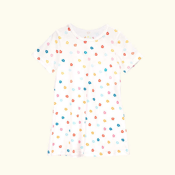 FLOWERS SHIRT DRESS