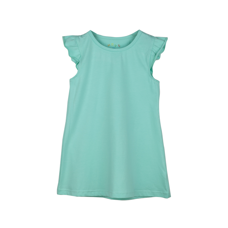 THREE-PACK DRESS WITH RUFFLE SLEEVES PINK/PURPLE/GREEN