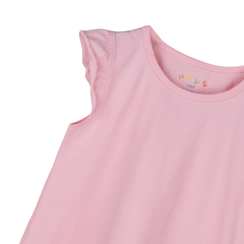 THREE-PACK DRESS WITH RUFFLE SLEEVES PINK/PURPLE/GREEN