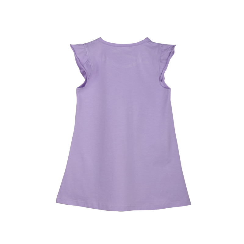 THREE-PACK DRESS WITH RUFFLE SLEEVES PINK/PURPLE/GREEN
