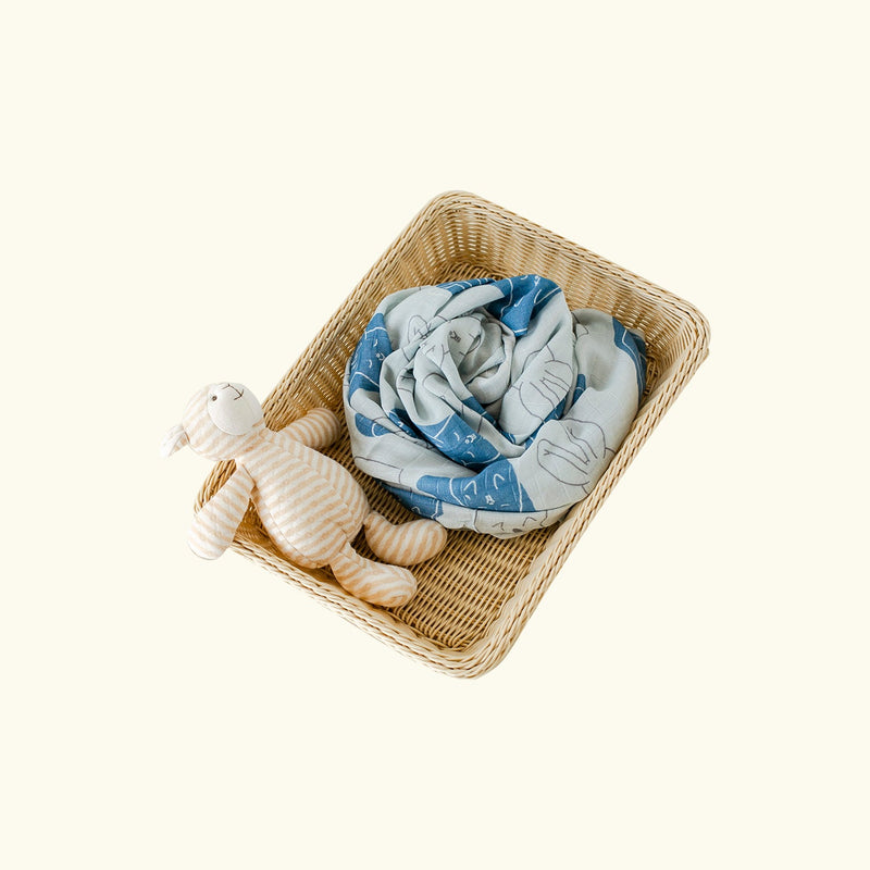 MALLOWS BUNNY SWADDLE/MUSLIN WRAP